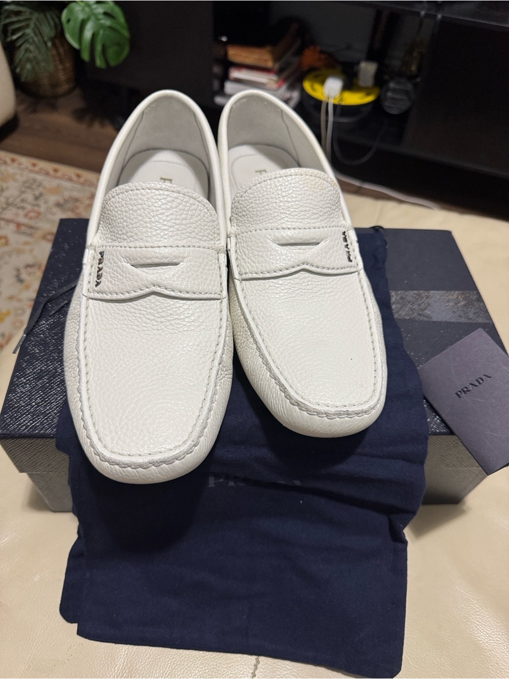 Prada slip on loafers